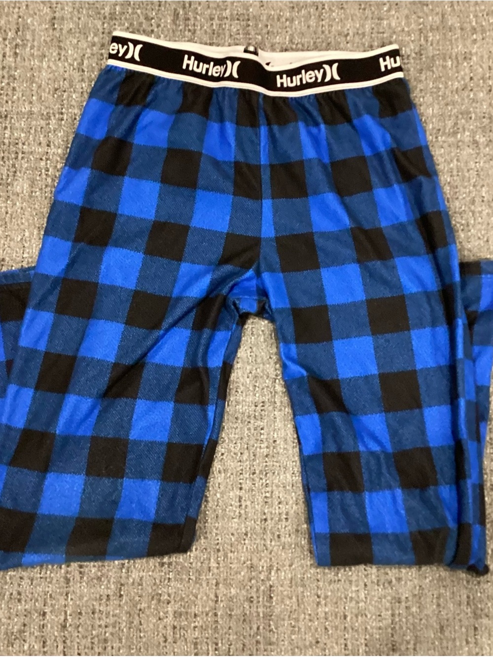 Hurley Kids Blue & Black Buffalo Plaid Pajama Pants